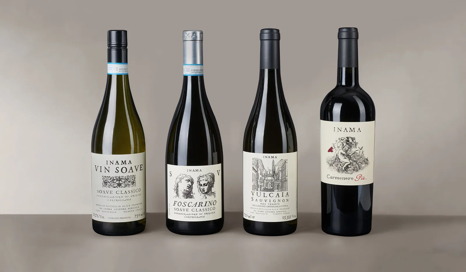A selection of INAMA wine bottles